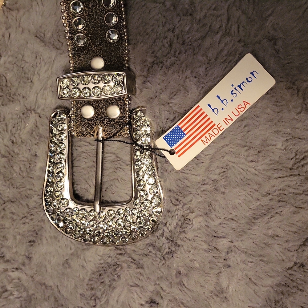 B.B. Simon Belt with Crystallized Swarovski Gems